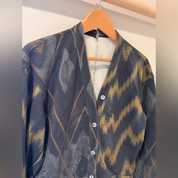 JNBY cotton cardigan abstract aztec boho cotton size small - Picture 2 of 5